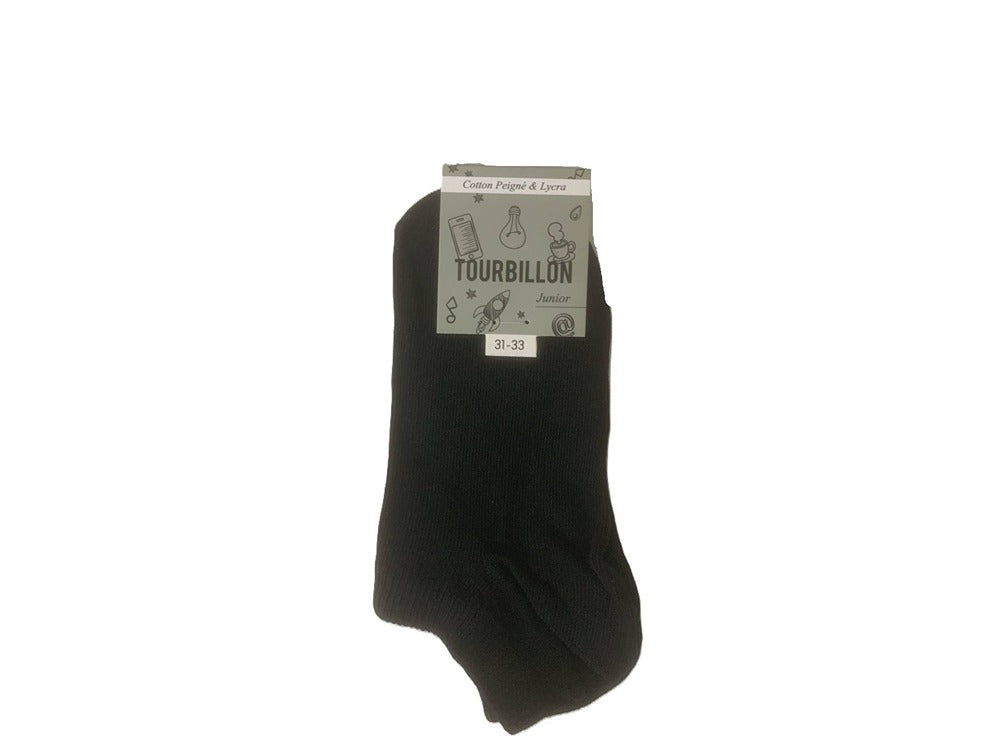 Tourbillon Justin Junior Socks Cotton Lycra Black Size 31 To 33