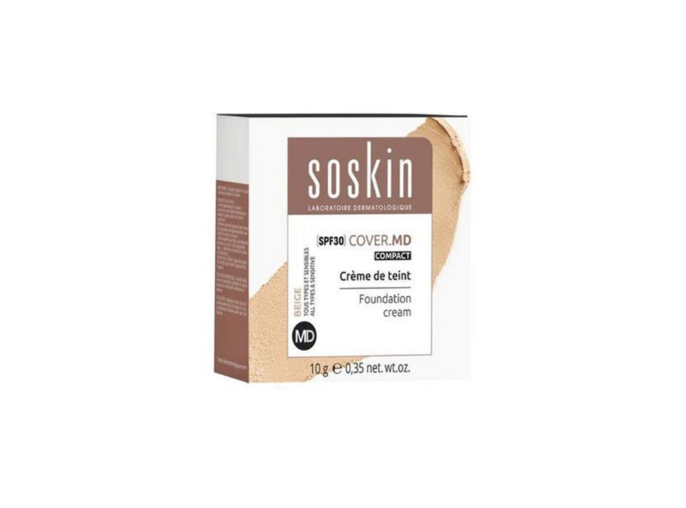 Soskin Compact Foundation Cream (Beige) SPF30 10 g