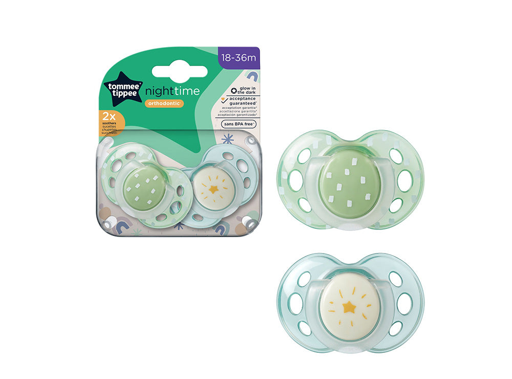 Tommee Tippee Soother Night Time Boy 18-36M 2 pieces