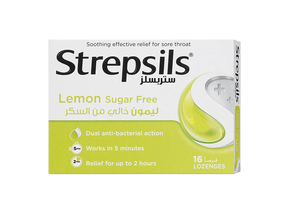 Strepsils Lemon Sugar Free 16 Lozenges 16 lozenges
