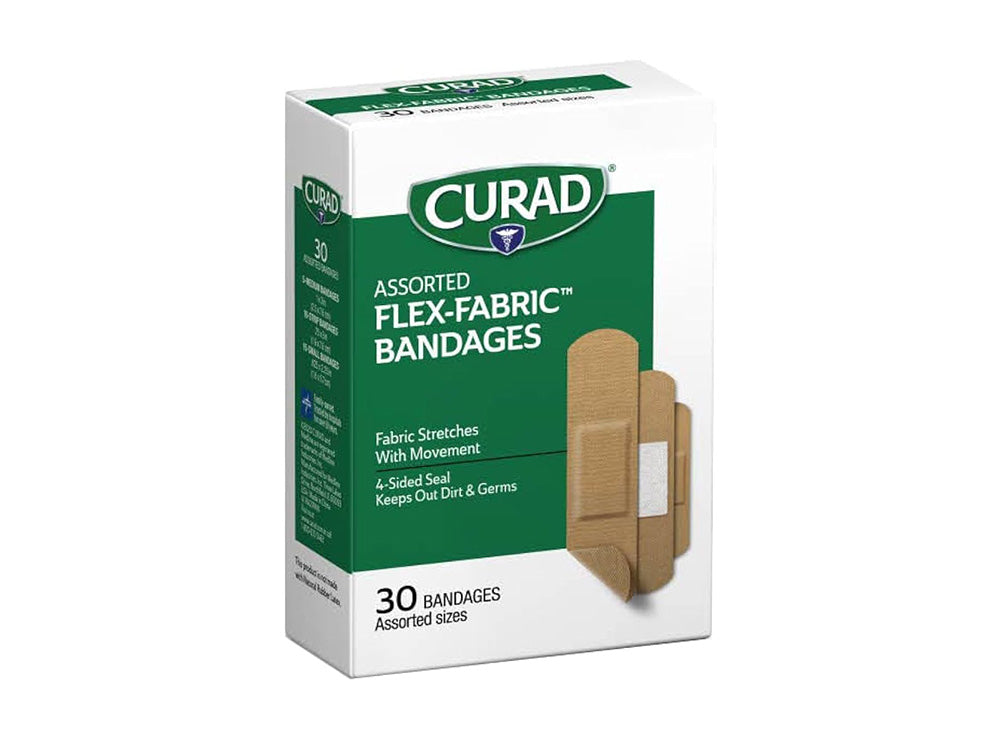 Curad Plaster Flex Fabric Assorted 30 pieces
