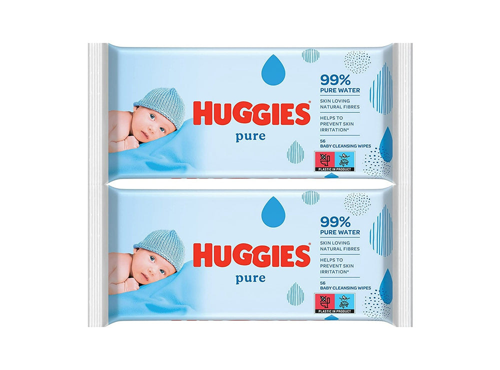 Huggies Wipes Pure Pack 56 pieces