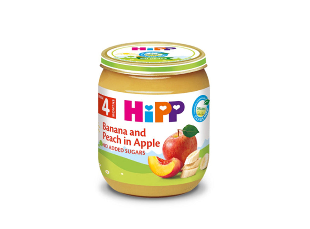 Hipp Banana And Peach In Apple 4M 125 g