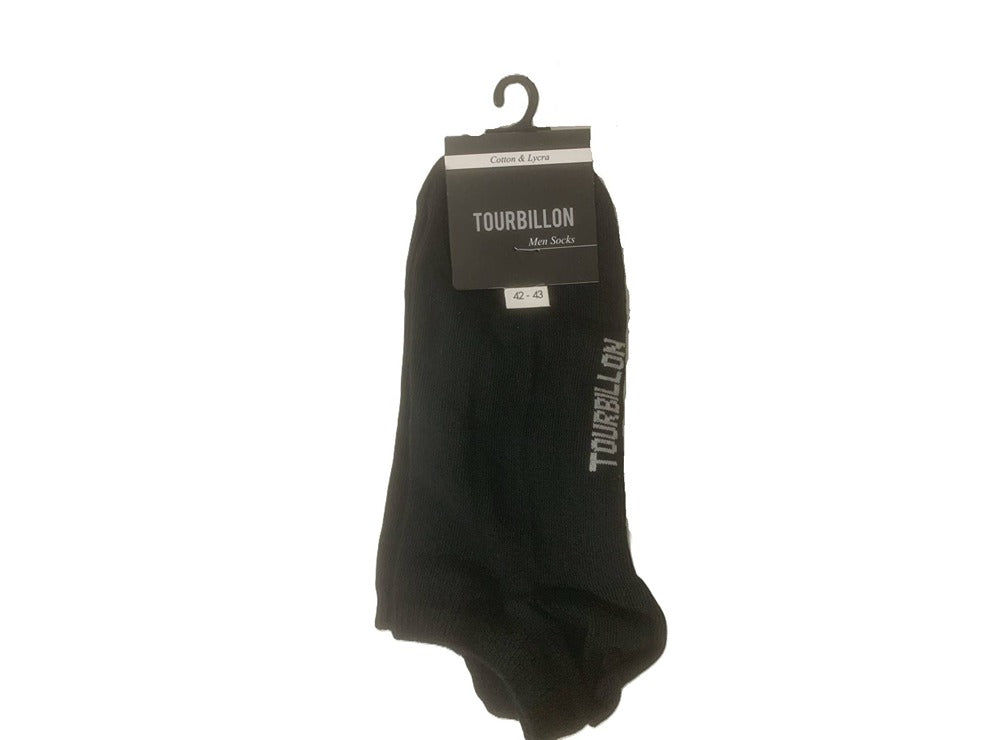 Tourbillon Joe Men Socks Cotton Lycra Black Size 42 To 43