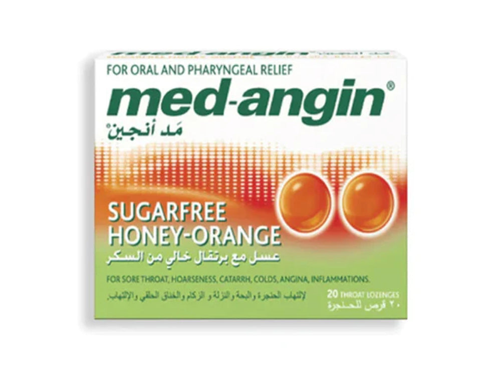 Med Angin Sugar Free Honey Orange 20 lozenges