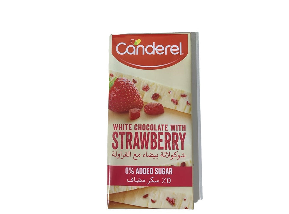 Canderel White Chocolate With Strawberry Bar 75 g