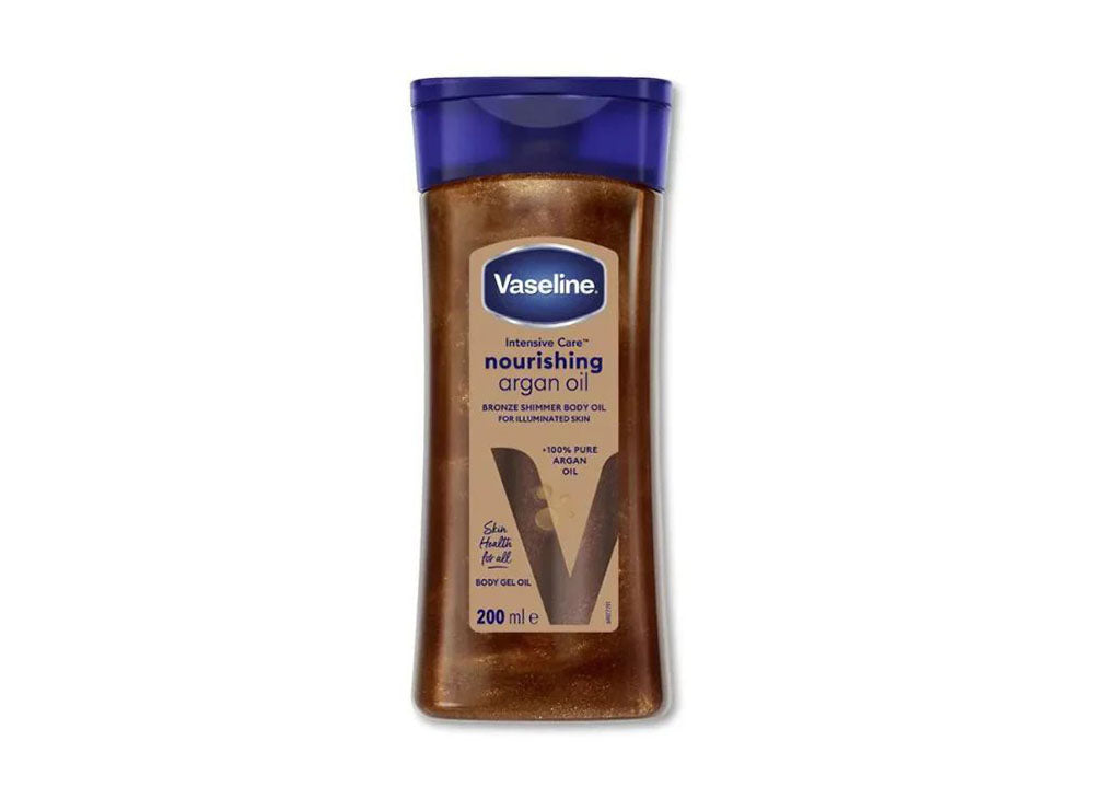 Vaseline Body Gel Oil Bronze Shimmer Nourishing Argan Oil 200 ml
