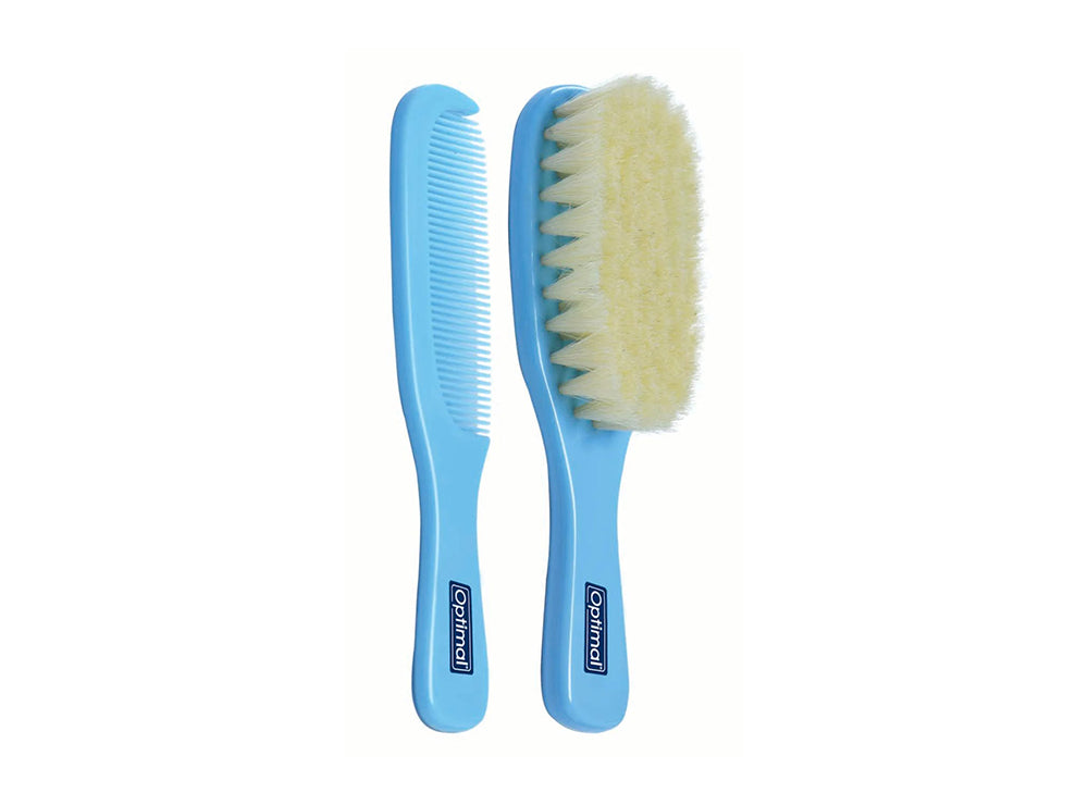 Optimal Hair Brush & Comb Set 0M+ Blue