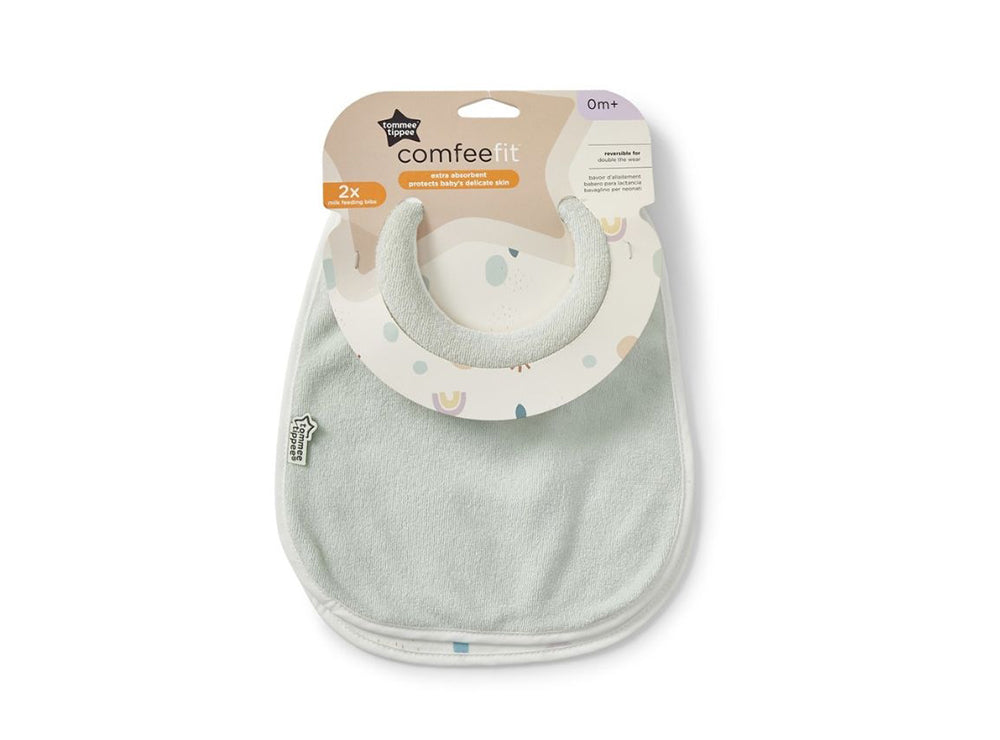 Tommee Tippee Comfee Fit Feeding Bibs Green 2 pieces