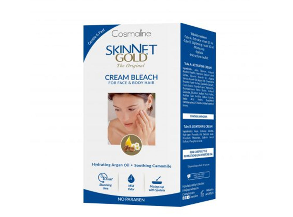 Skinnet Gold Cream Bleach Face & Body Kit 75 ml