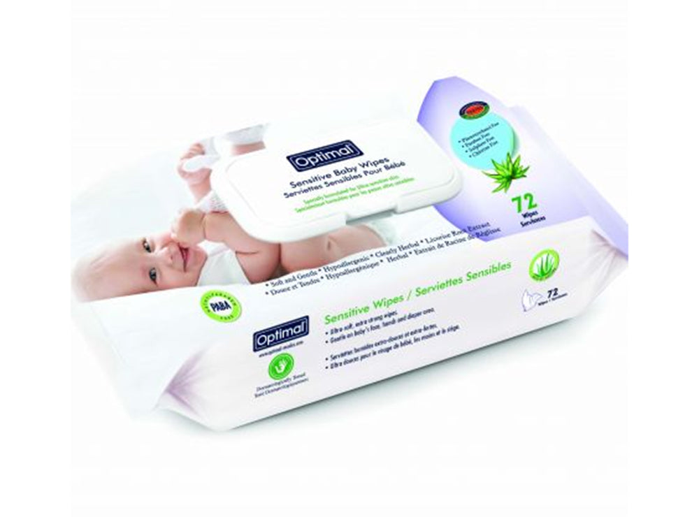 Optimal Baby Wipes Sensitive Serviettes 72 pieces