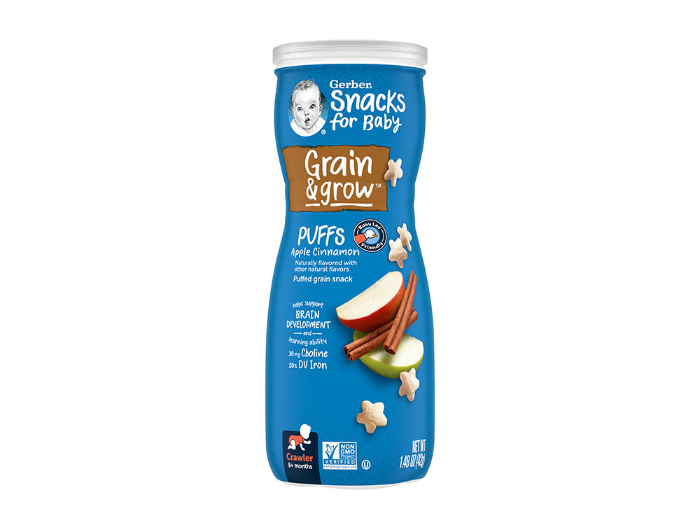 Gerber Organic Grain&Grow Apple Cinnamon Puffs 8+Month 42 g