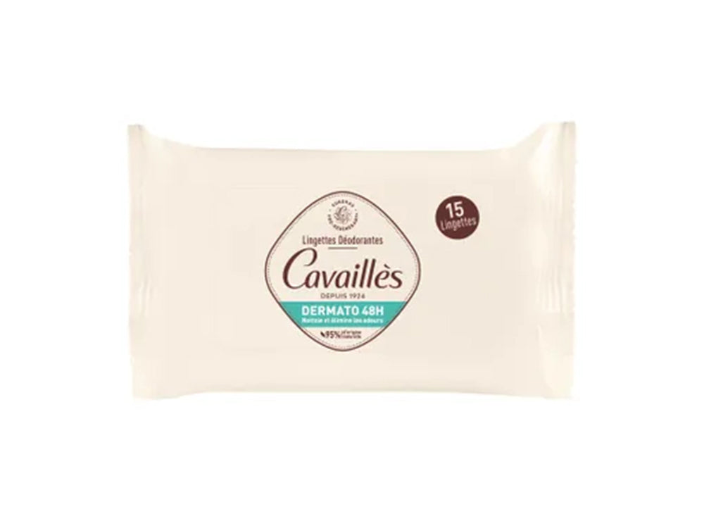 Roge Cavailles Lingettes Deo Dermato Wipes 15 pieces