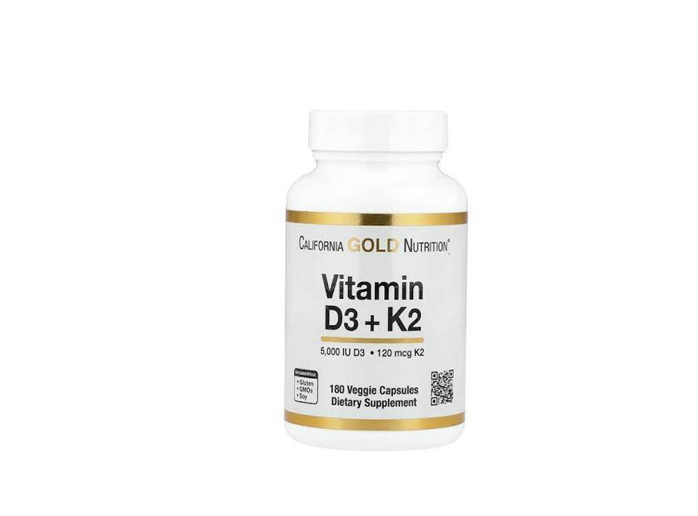 California Gold Vitamin D3 5000Iu+K2 120Mcg 60 capsules