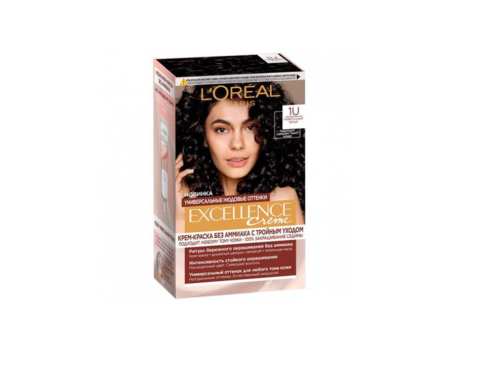 L'Oreal Excellence Universal Ammonia Free 1U Black 192 ml