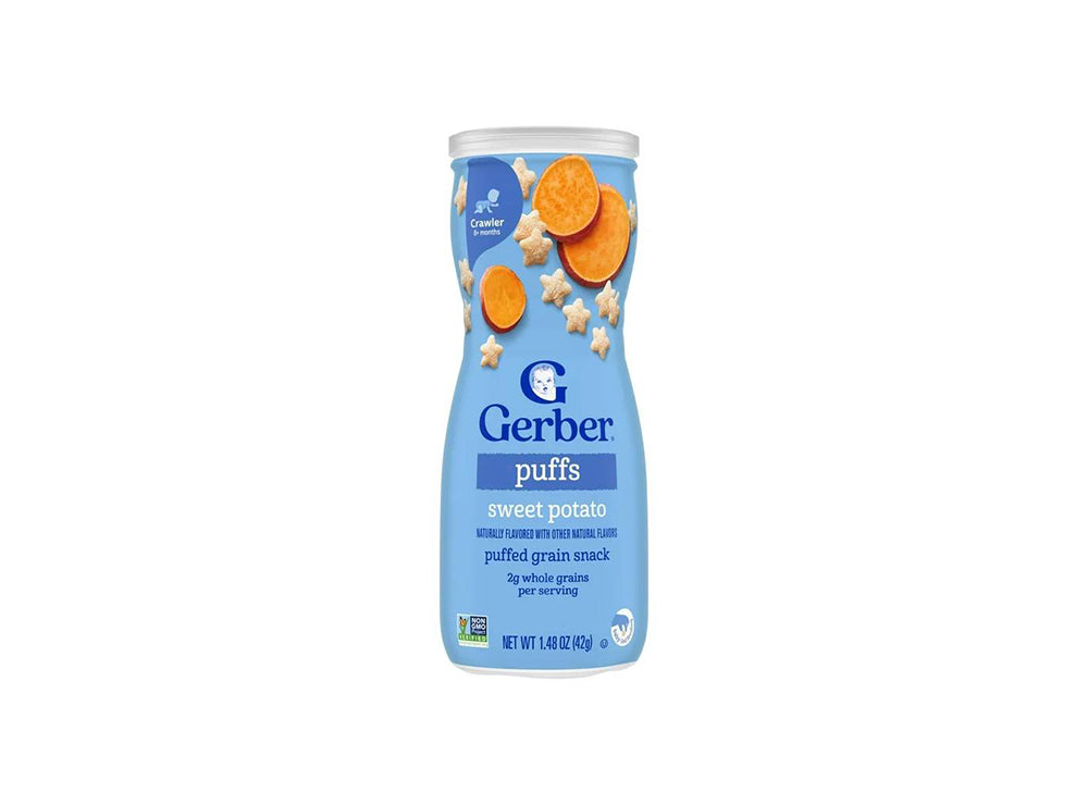 Gerber Organic Grain & Grow Sweet Potato Puffs 8+Month 42 g