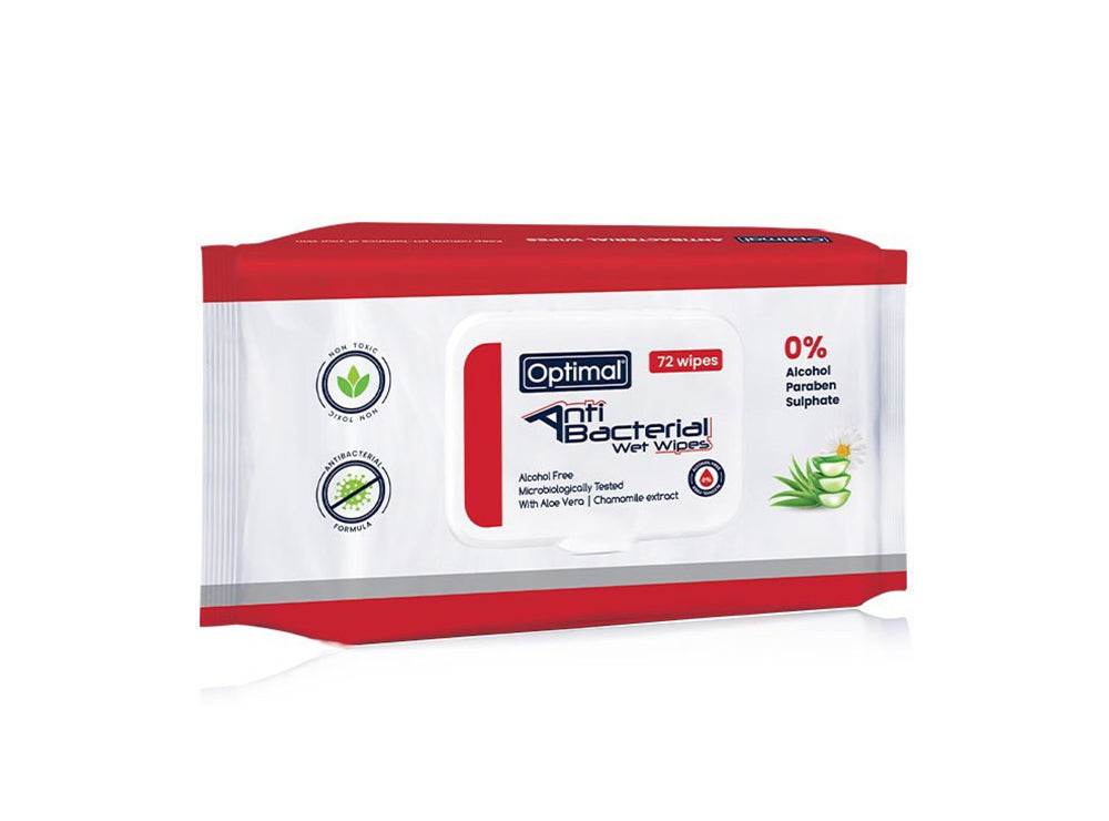 Optimal Anti Bacterial Wet Wipes 065 72 pieces