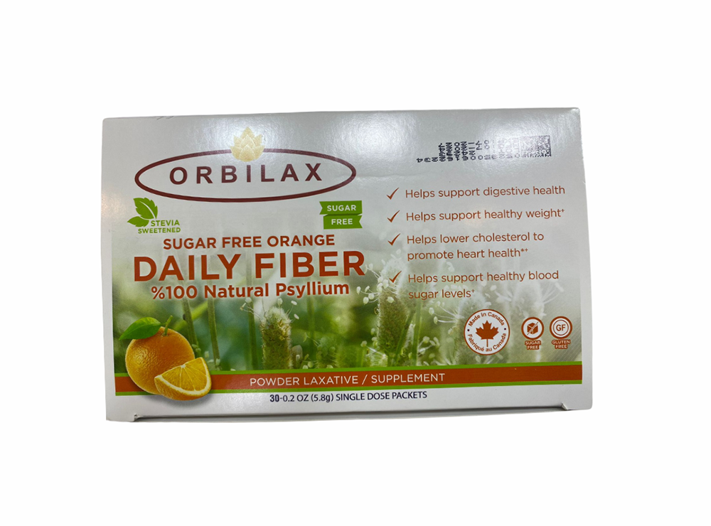 Orbilax Daily Fiber Sugar Free Orange 30 sachets