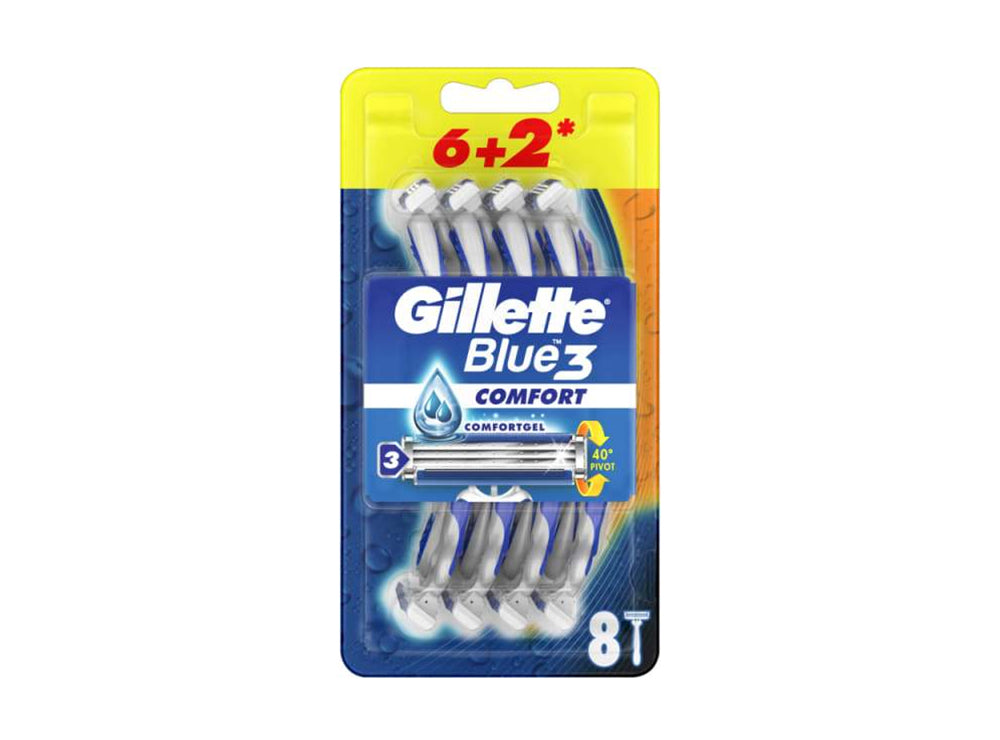 Gillette Blue 3 Comfort 8 pieces