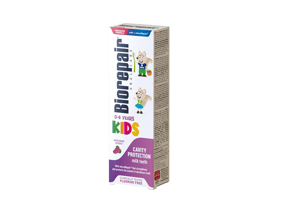 Biorepair Kids Toothpaste Grape Fluoride Free 0 To 6 Years 50 ml