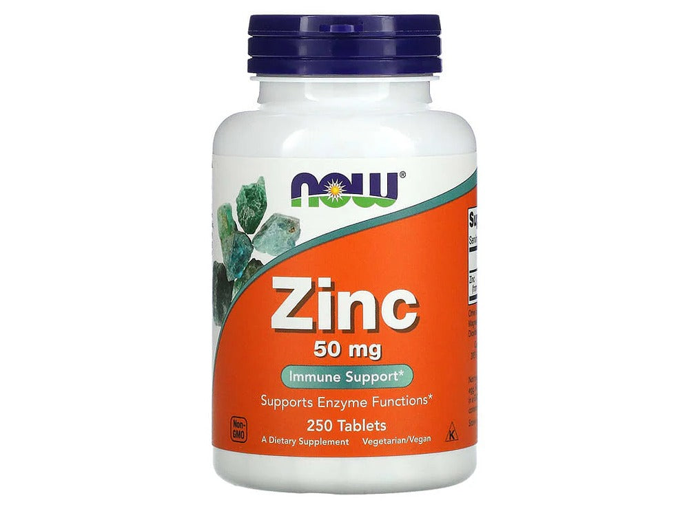 Now Zinc 50mg 250 tablets