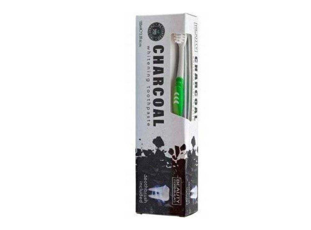 Beauty Formulas Toothpaste Charcoal With Brush 100 ml