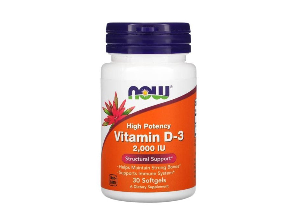 Now Vitamin D3 2000Iu 30 capsules