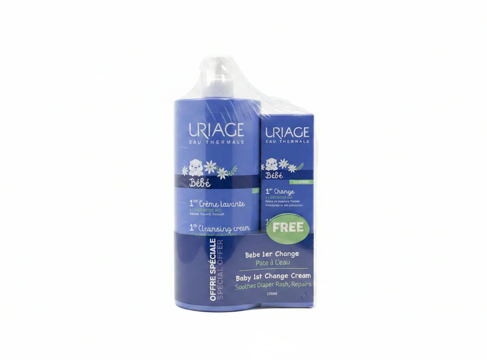 Uriage Bebe Creme Lavante Surgras Nourrisant 1L + Free Creme Change 100 ml