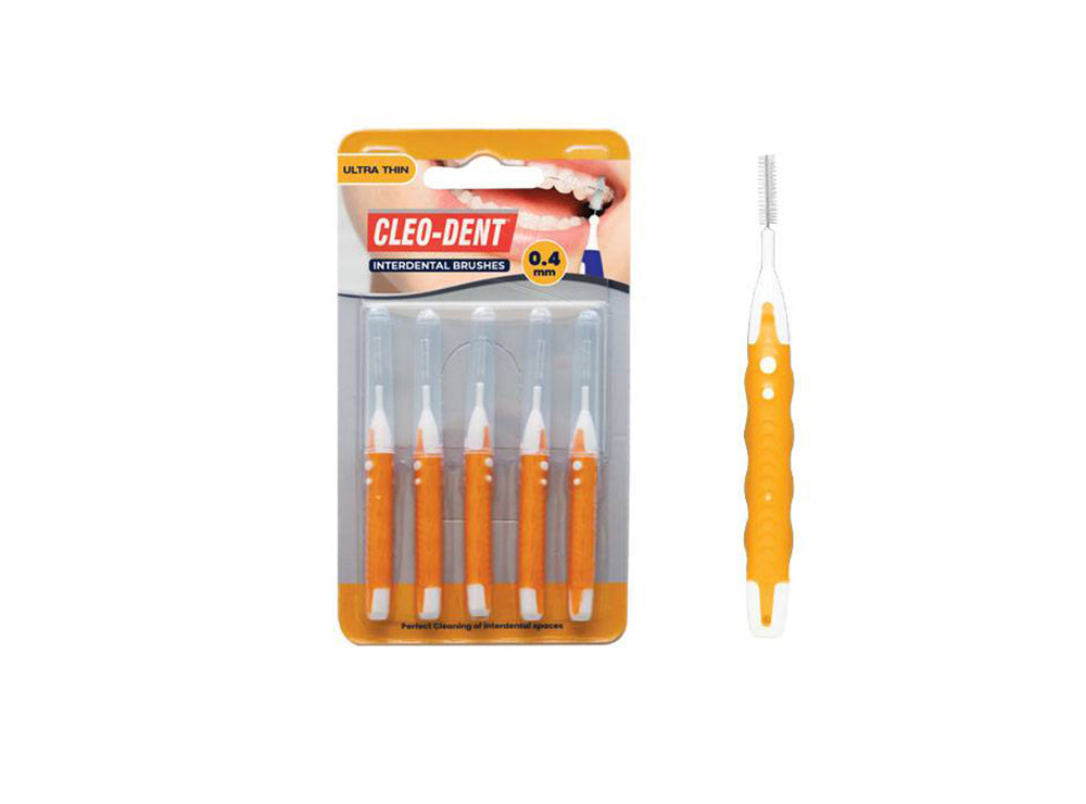 Cleo Dent Interdental Brush Orange 0.4Mm 2004 5 pieces