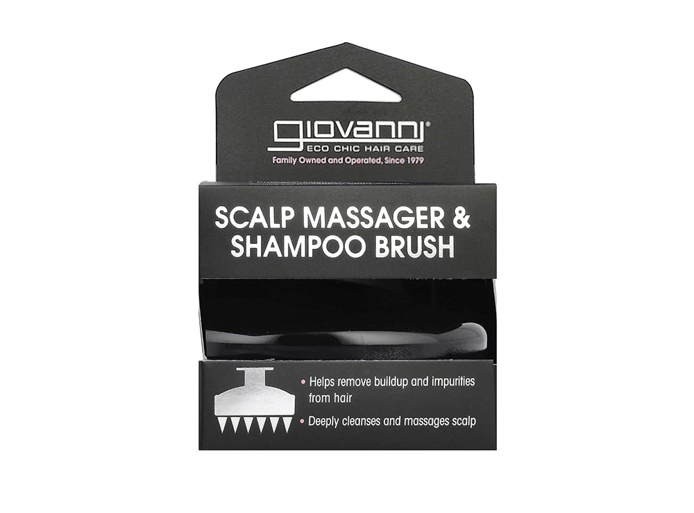Scalp Massager & Shampoo Brush Black Giovanni 1 piece