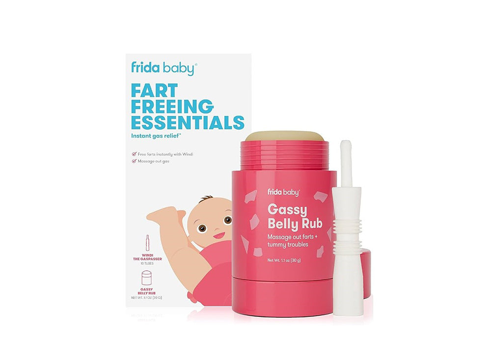 Frida Baby Fart Freeing Essentials 10 Windi Tubes + Glass Belly Rub