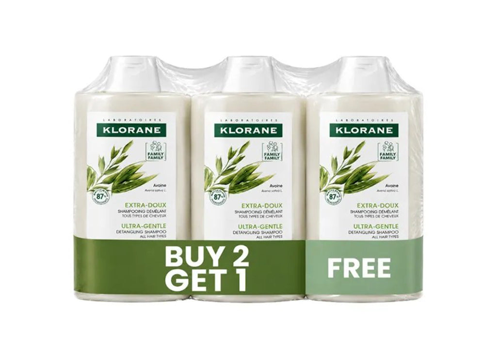 Klorane Shampoo Extra Doux Avoine Buy 2 Get 1 Free 400 ml