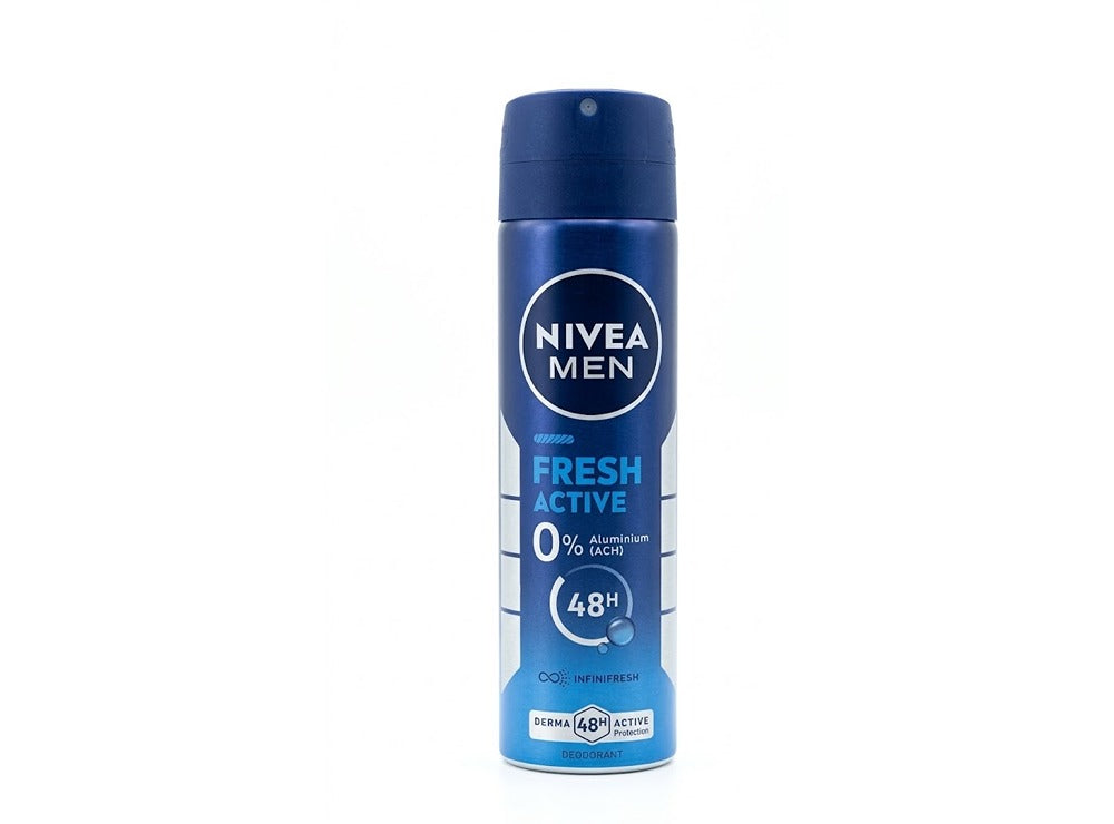 Nivea Deo Spray Fresh Active For Men 0% Aluminium 150 ml