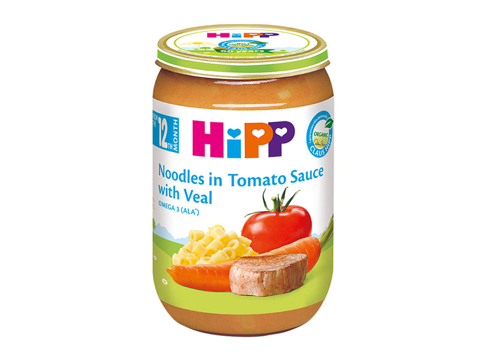 Hipp Noodles In Tomato Sauce With Veal 8M 220 g