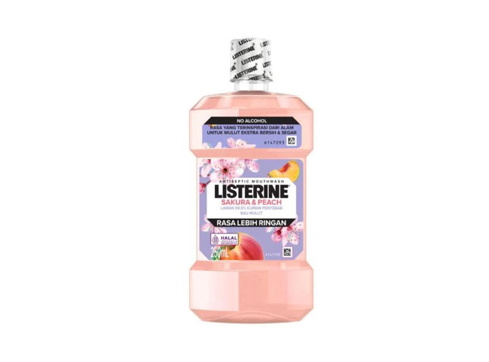 Listerine Mouth Wash Sakura & Peach No Alcohol 250 ml