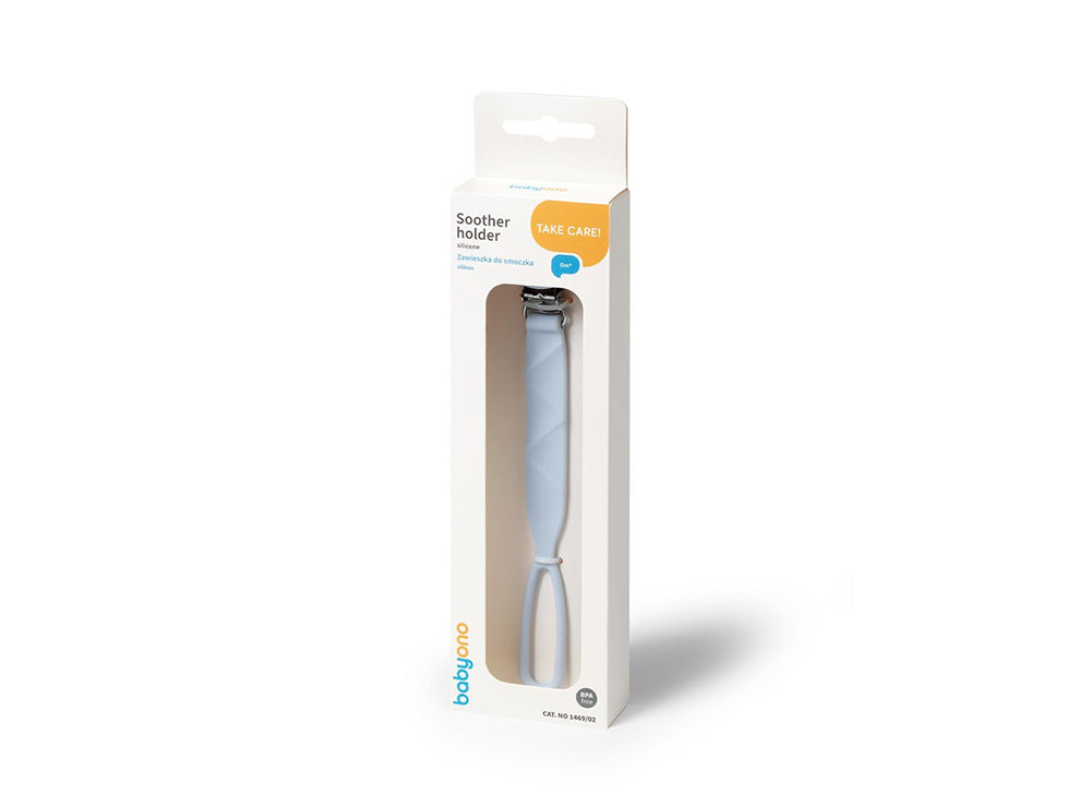 Baby Ono Soother Holder Silicone Blue 0M+ 1469/02
