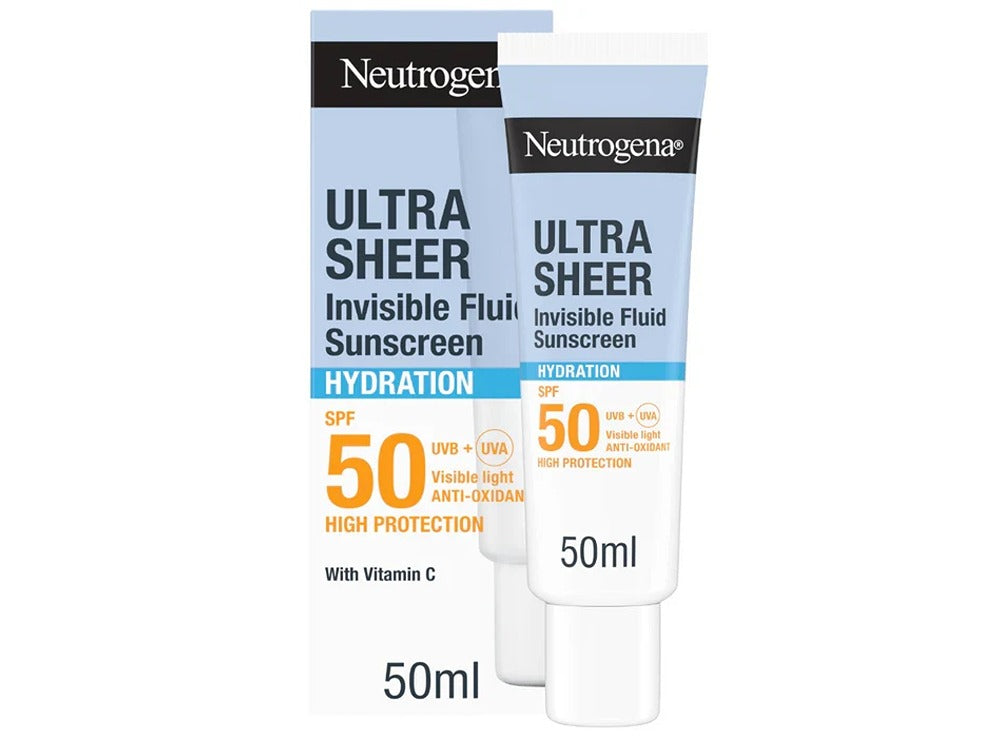 Neutrogena Ultra Sheer Invisible Fluid Sunscreen Hydration Spf50 50 ml