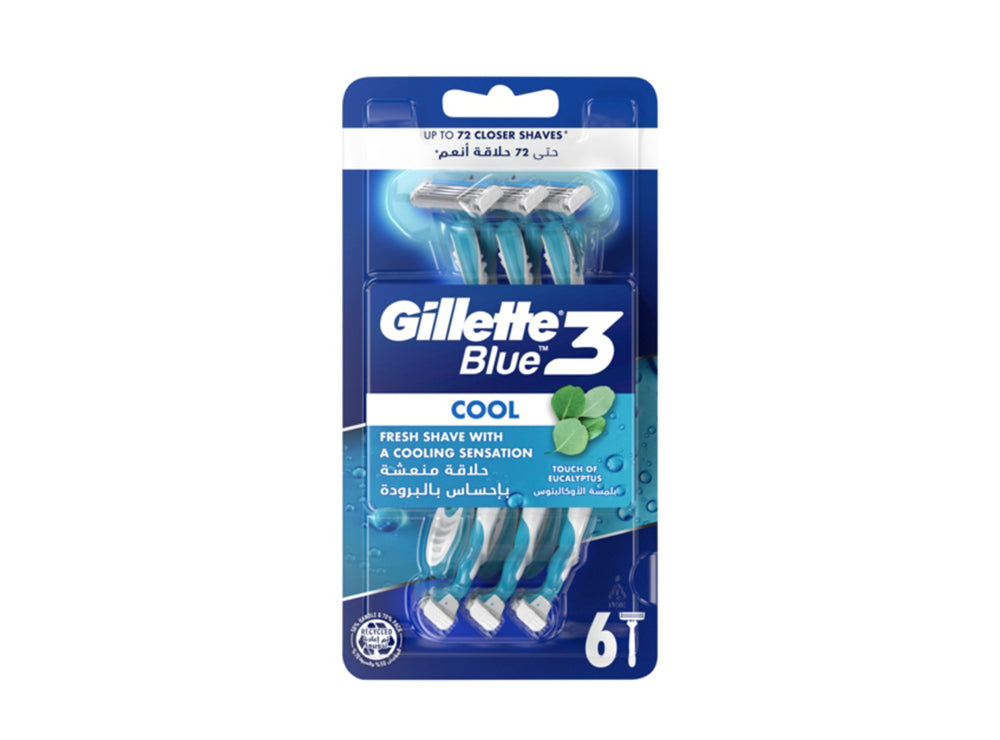 Gillette Blue 3 Cool 6 pieces