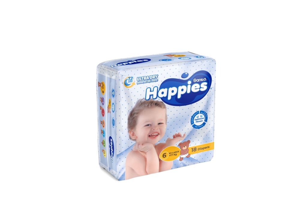 Happies 6 (>17Kg) 18 pieces