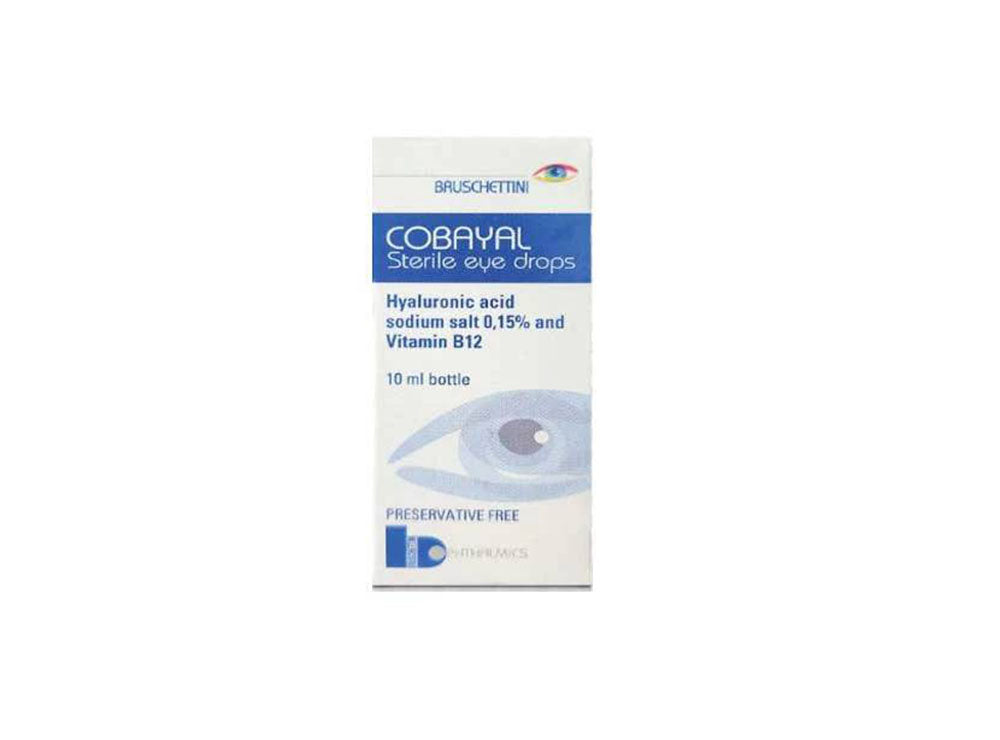 Cobayal Eye Drops (Hyaluronic Acid,Sodium Salt 0.15%,Vit.B12) 10 ml