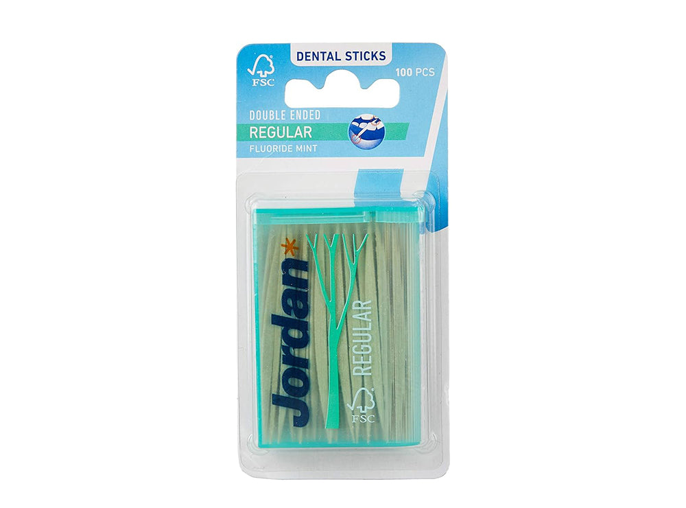 Jordan Wooden Dental Sticks Regular 100 pieces