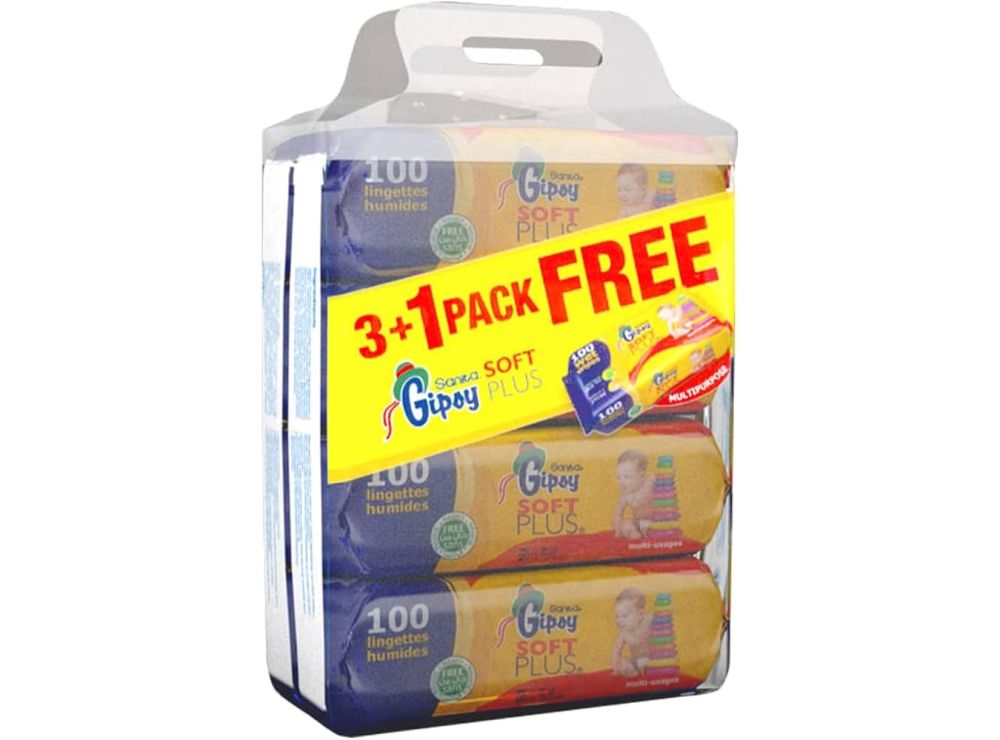 Gipsy Wet Wipes 100 X 3+1 Free Economy Pack 300 pieces