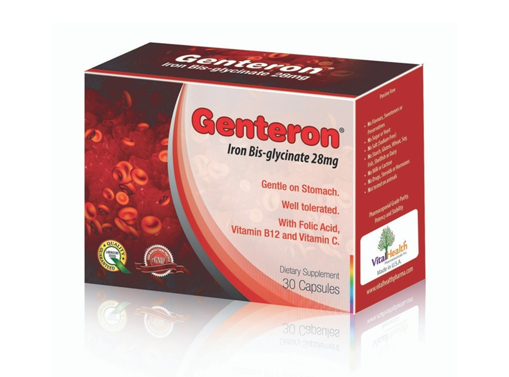 Genteron Iron Bisglycinate 30 tabs