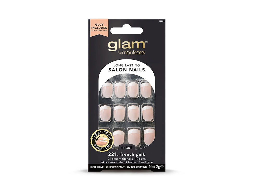 Manicare Glam Salon Nails French Pink Short 22221