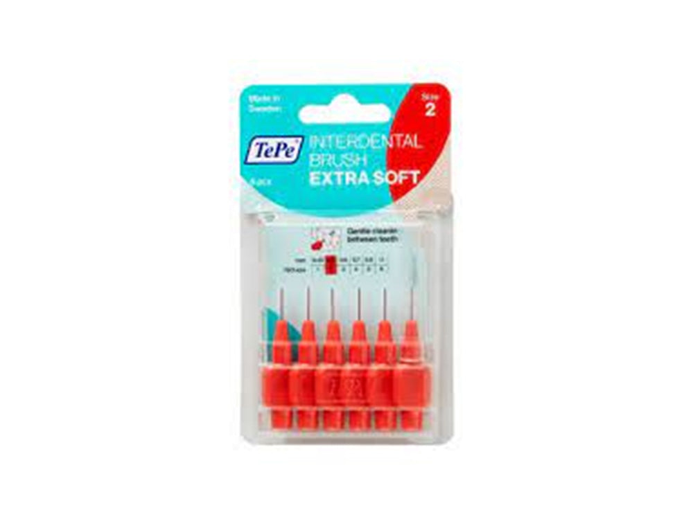 Tepe Interdental Brush Extra Soft Red Size 2 0.5 mm