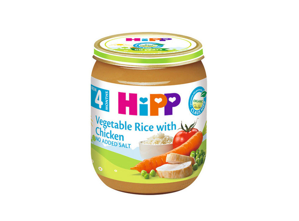Hipp Vegetable Rice With Chicken 4M+ 125 g