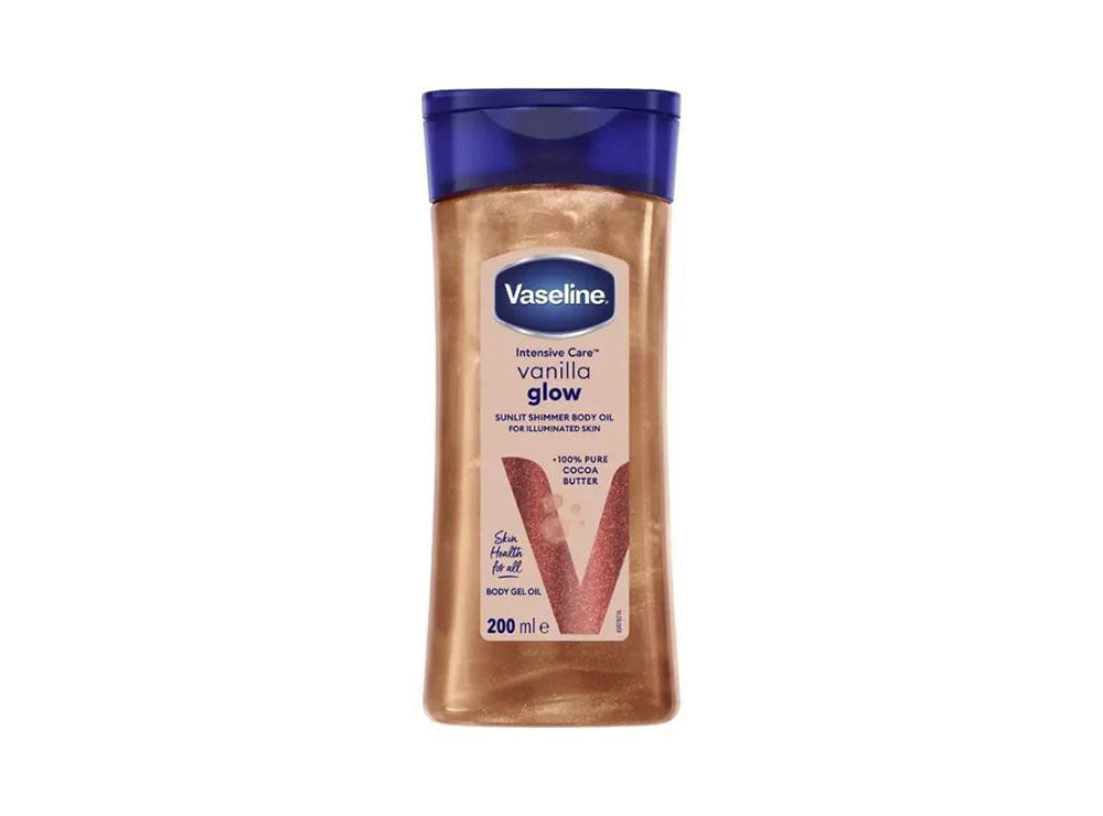 Vaseline Body Gel Oil Sunlit Shimmer Vanilla Glow 200 ml