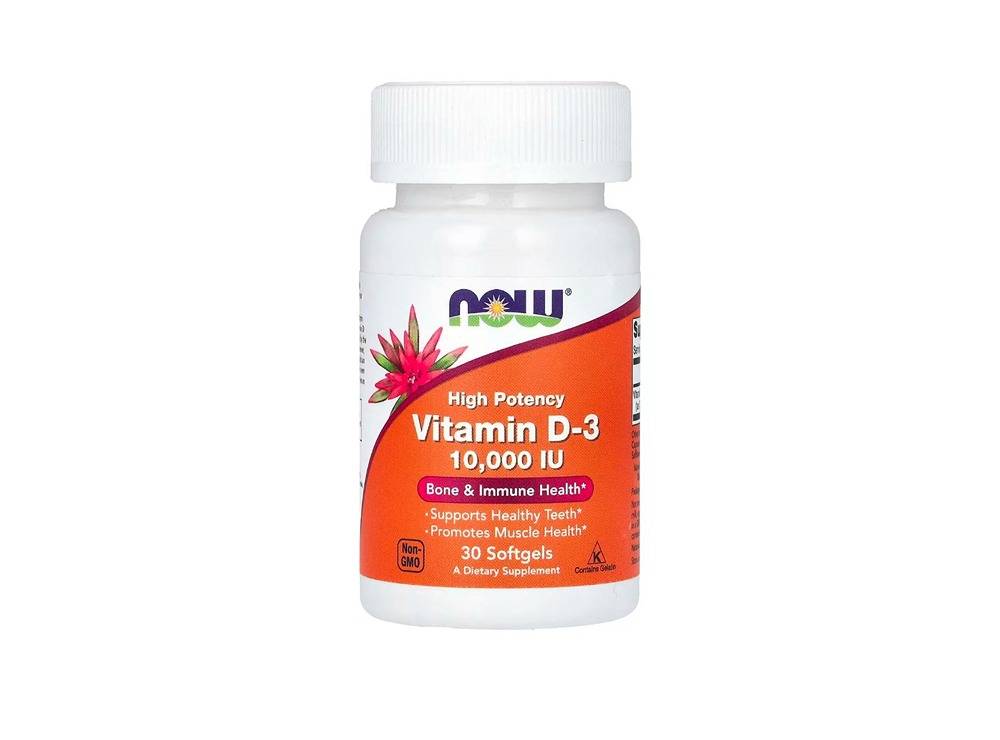 Now Vitamin D3 10,000Iu 30 softgels