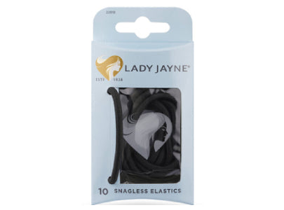Lady Jayne Black Snagless Thick Elastics 10 pieces