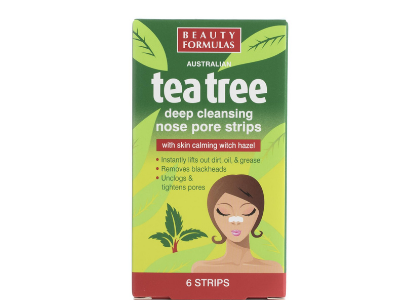 Beauty Formulas Tea Tree Cleansing Nose Strips X6 Strips 6 strips